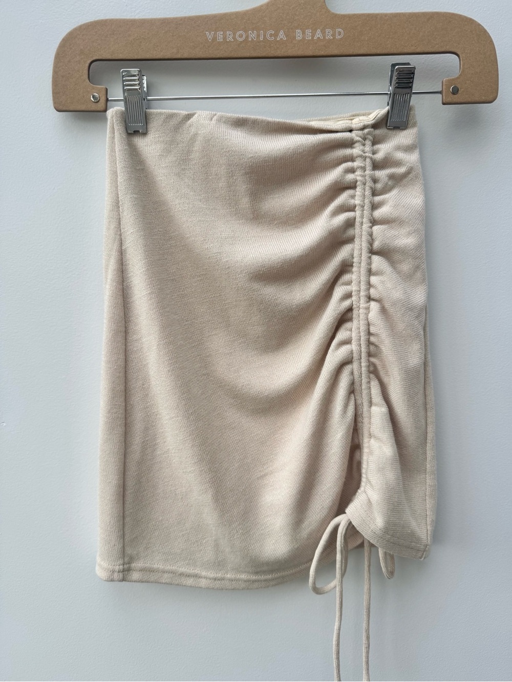 Princess Polly Cream Ruched Side Mini Skirt